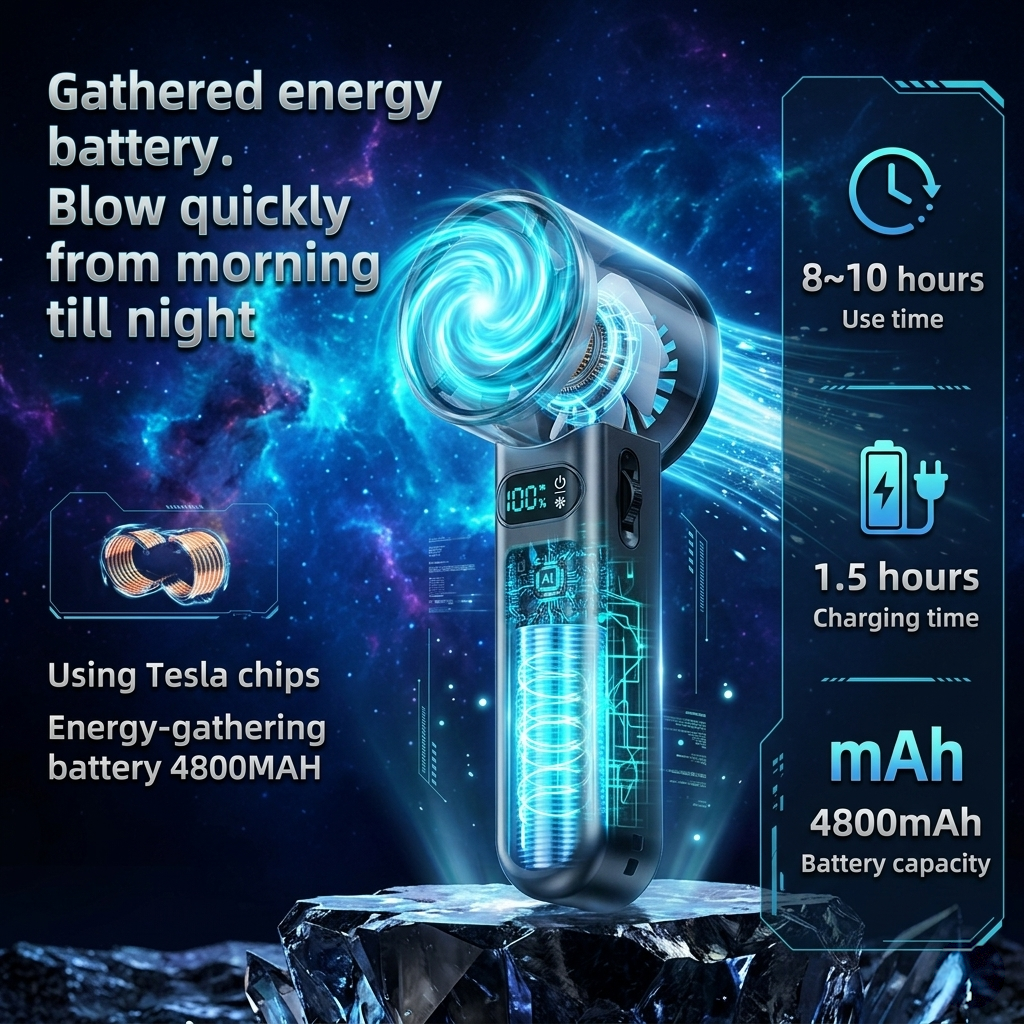 Portable Handheld Mist Fan – Rechargeable Cooling Fan with Water Spray for Travel, Outdoor & Summer Heat
